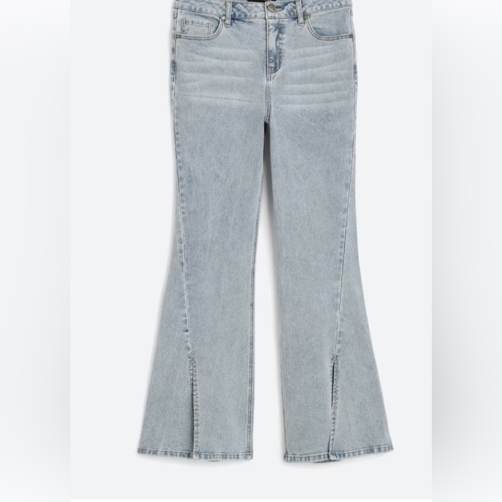 1822 Slit Jeans High Waisted